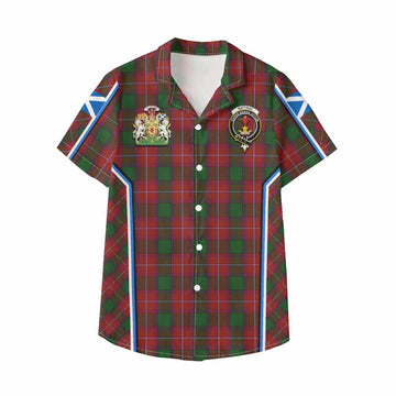 Rattray Tartan Crest Kid Hawaiian Shirt Scotland Coat of Arm Flag Style