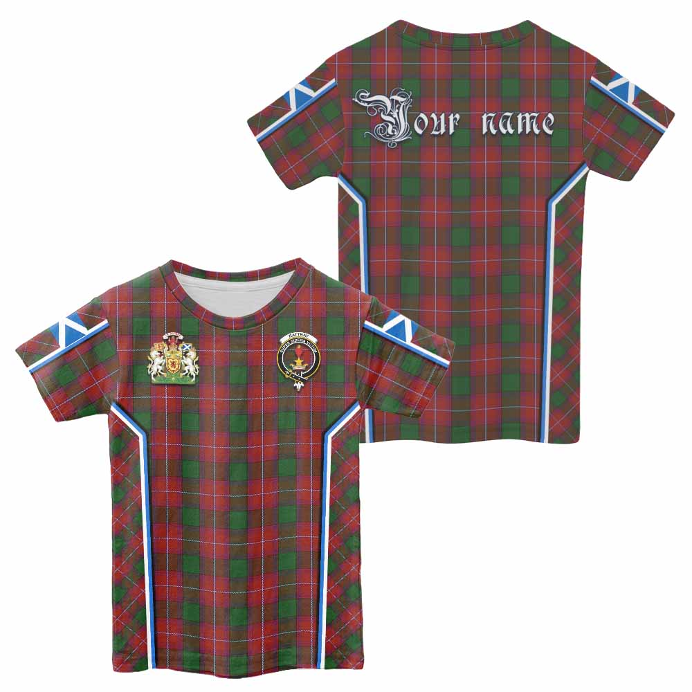 Rattray Tartan Crest Kid T-shirt Scotland Coat of Arm Flag Style - Tartan Vibes Clothing