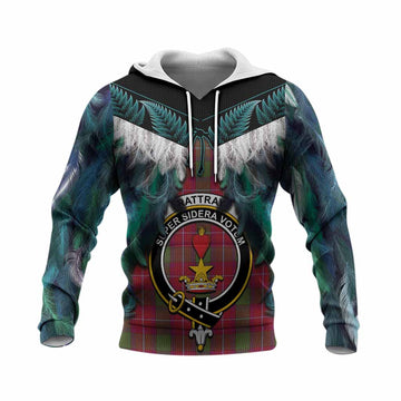 Rattray Tartan Crest Knitted Hoodie New Zealand Maori Korowai Cloak