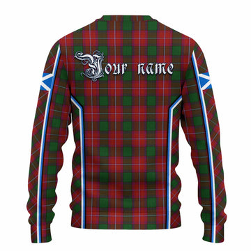 Rattray Tartan Crest Knitted Sweater Scotland Coat of Arm Flag Style