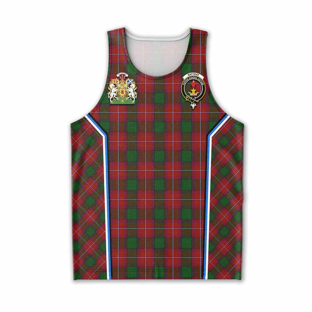 Rattray Tartan Crest Men Tank Top Scotland Coat of Arm Flag Style - Tartan Vibes Clothing