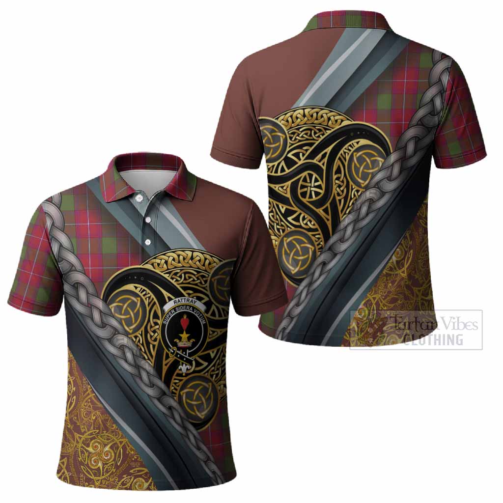 Rattray Tartan Crest Polo Shirt Scottish Triskele Celtic