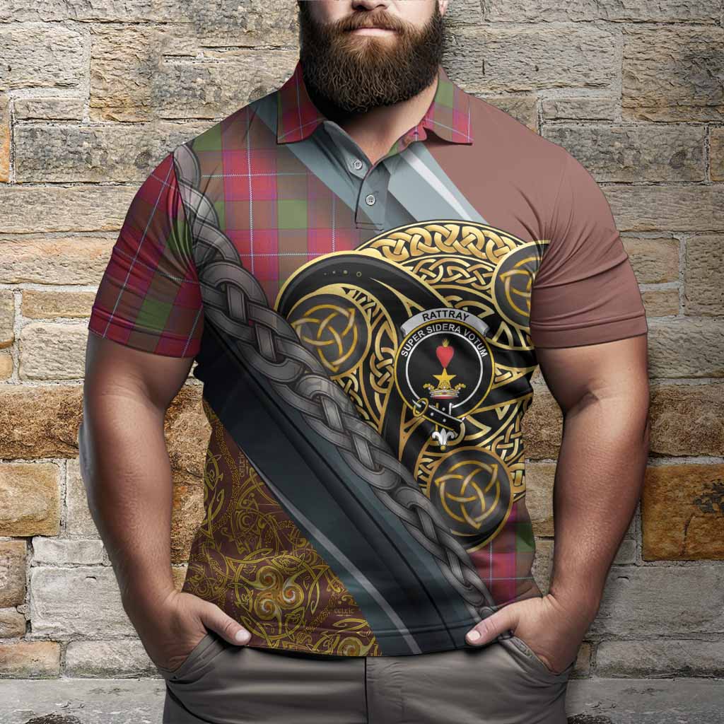 Rattray Tartan Crest Polo Shirt Scottish Triskele Celtic