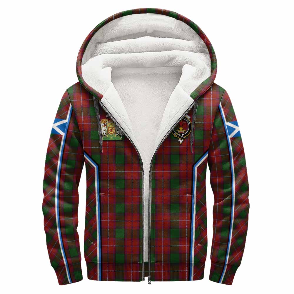 Rattray Tartan Crest Sherpa Hoodie Scotland Coat of Arm Flag Style - Tartan Vibes Clothing