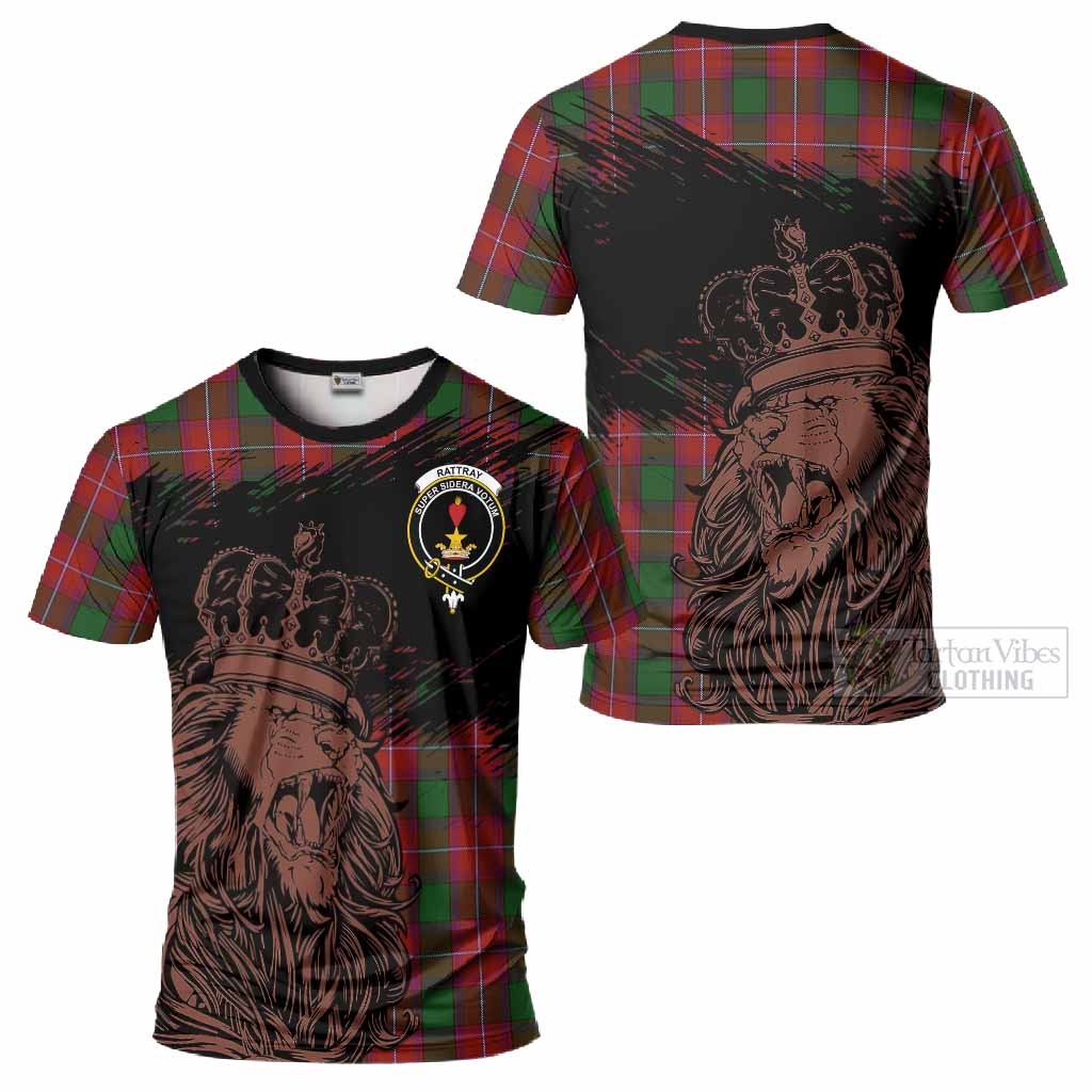 Rattray Tartan Crest T-Shirt Crowned Lion Heritage Style