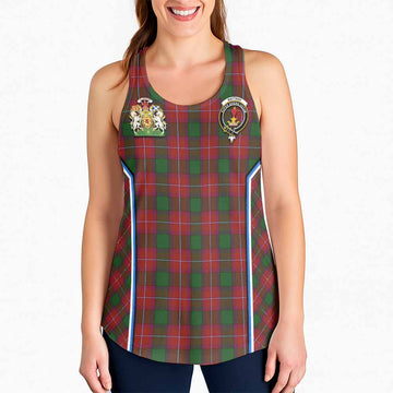 Rattray Tartan Crest Women Racerback Tanks Scotland Coat of Arm Flag Style - Tartan Vibes Clothing