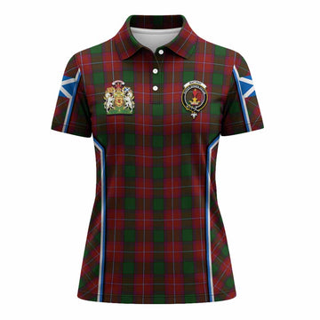 Rattray Tartan Crest Women's Polo Shirt Scotland Coat of Arm Flag Style