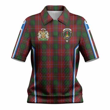 Rattray Tartan Crest Women’s Polo Sweater Top Scotland Coat of Arm Flag Style