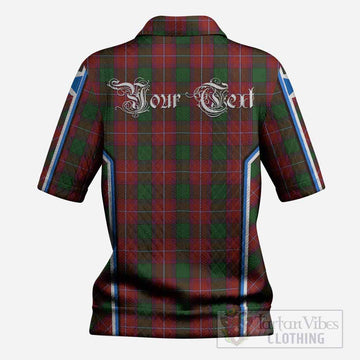 Rattray Tartan Crest Women’s Polo Sweater Top Scotland Coat of Arm Flag Style