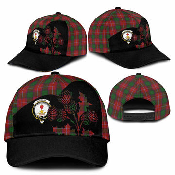 Rattray Tartan Family Crest Classic Cap Scotland Thistle Floral Flag Style