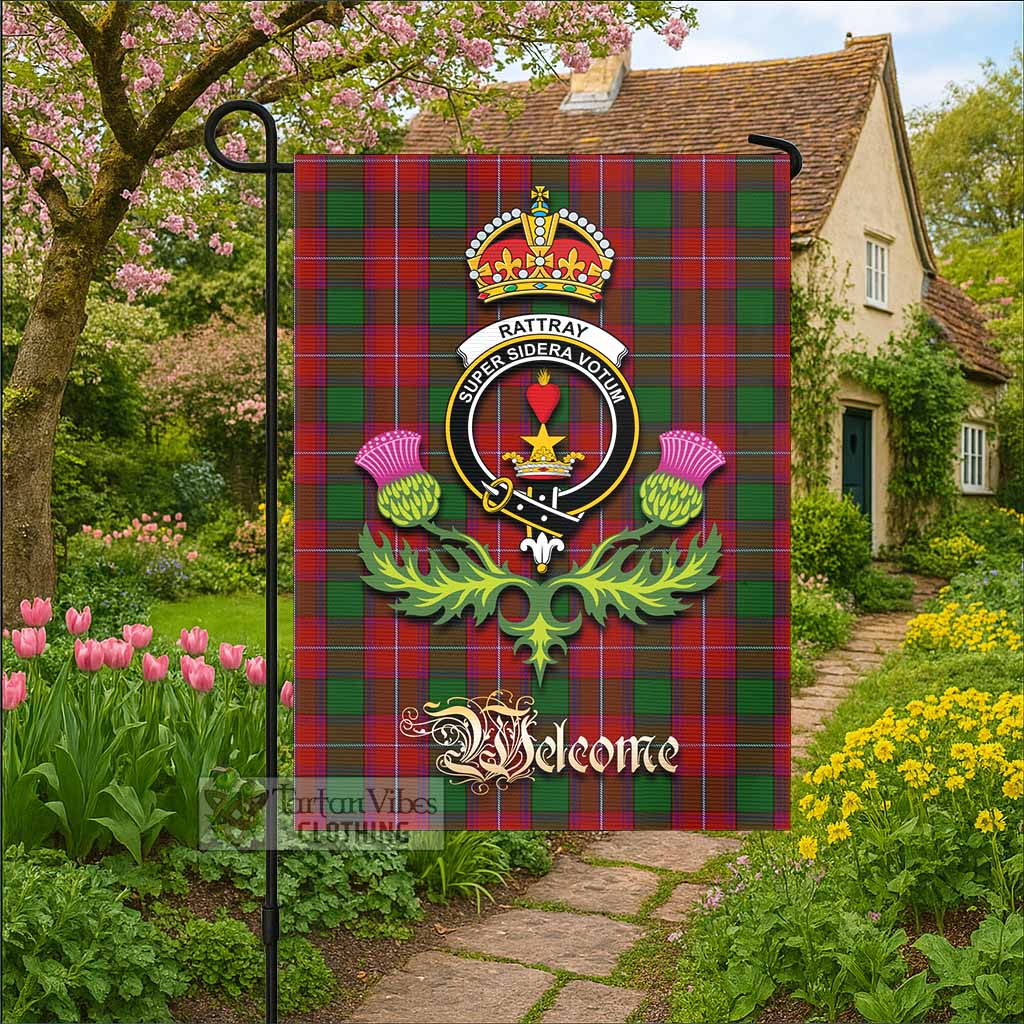 Rattray Tartan Family Crest Garden Flag Royal Thistle Welcome Style - Tartan Vibes Clothing