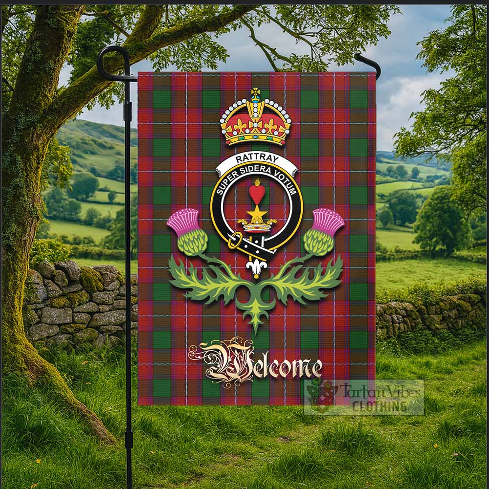 Rattray Tartan Family Crest Garden Flag Royal Thistle Welcome Style - Tartan Vibes Clothing