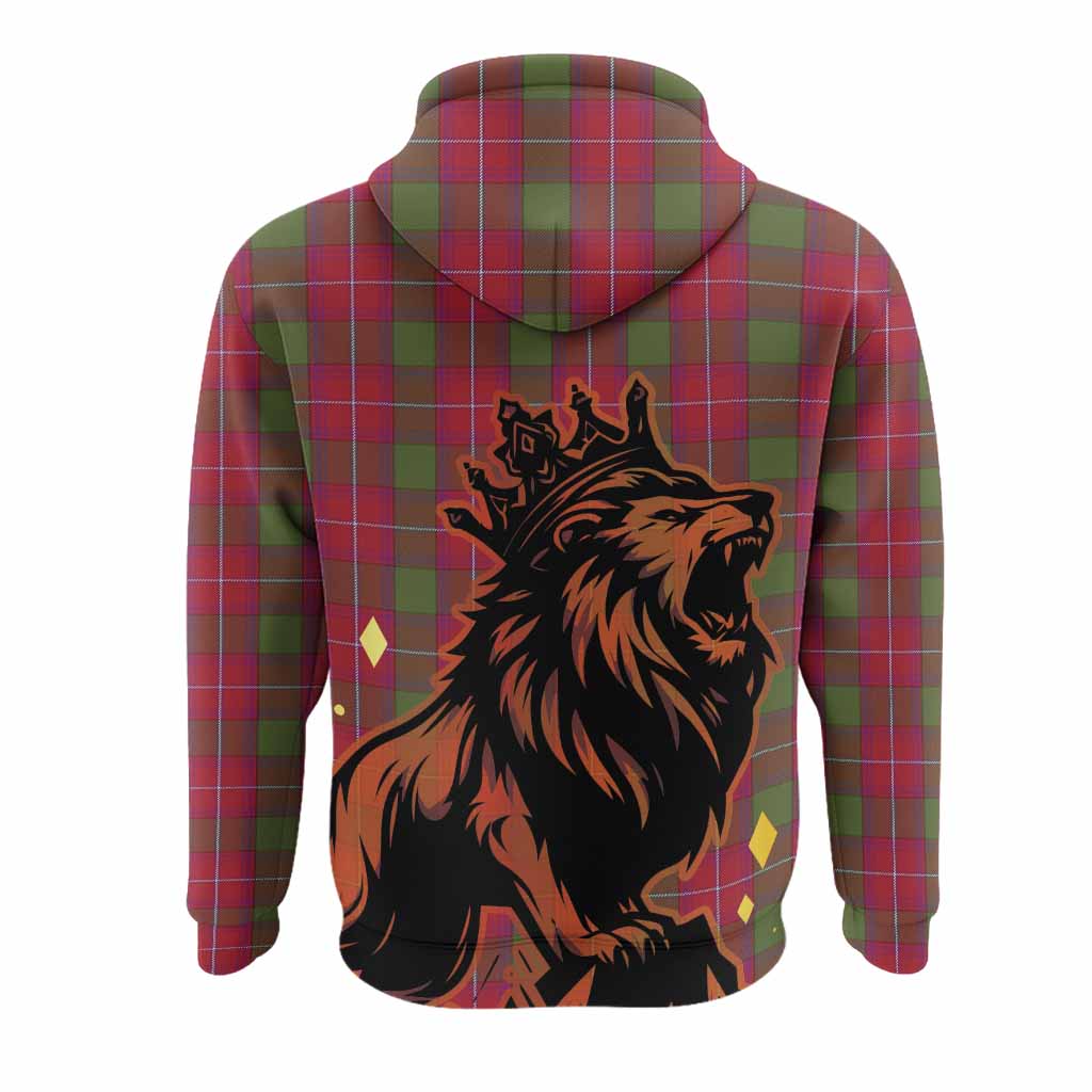 Rattray Tartan Family Crest Hoodie Crowned Lion Roaring