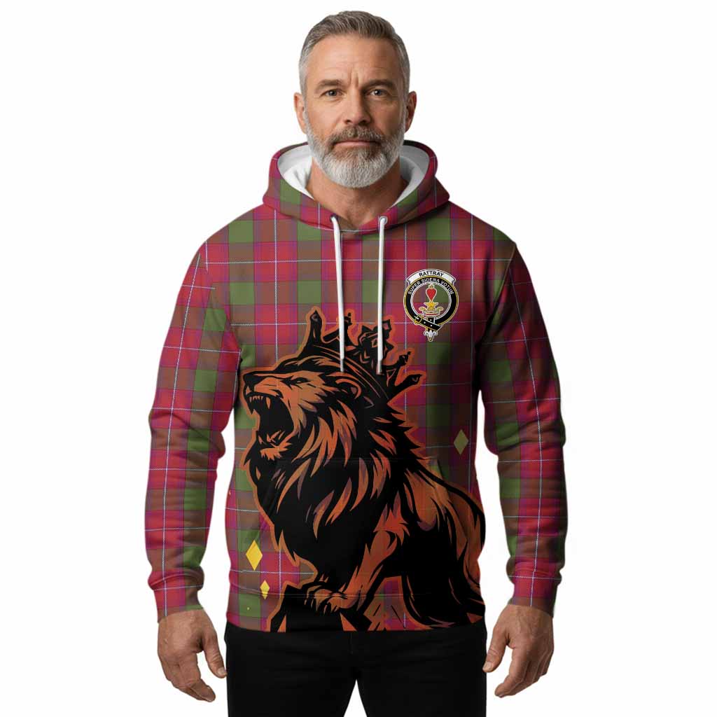 Rattray Tartan Family Crest Hoodie Crowned Lion Roaring