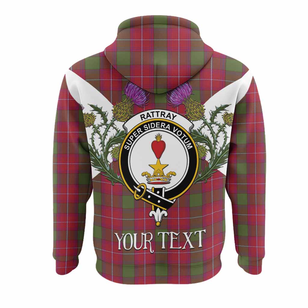Rattray Tartan Family Crest Hoodie Scottish Burns Night Thistle Floral
