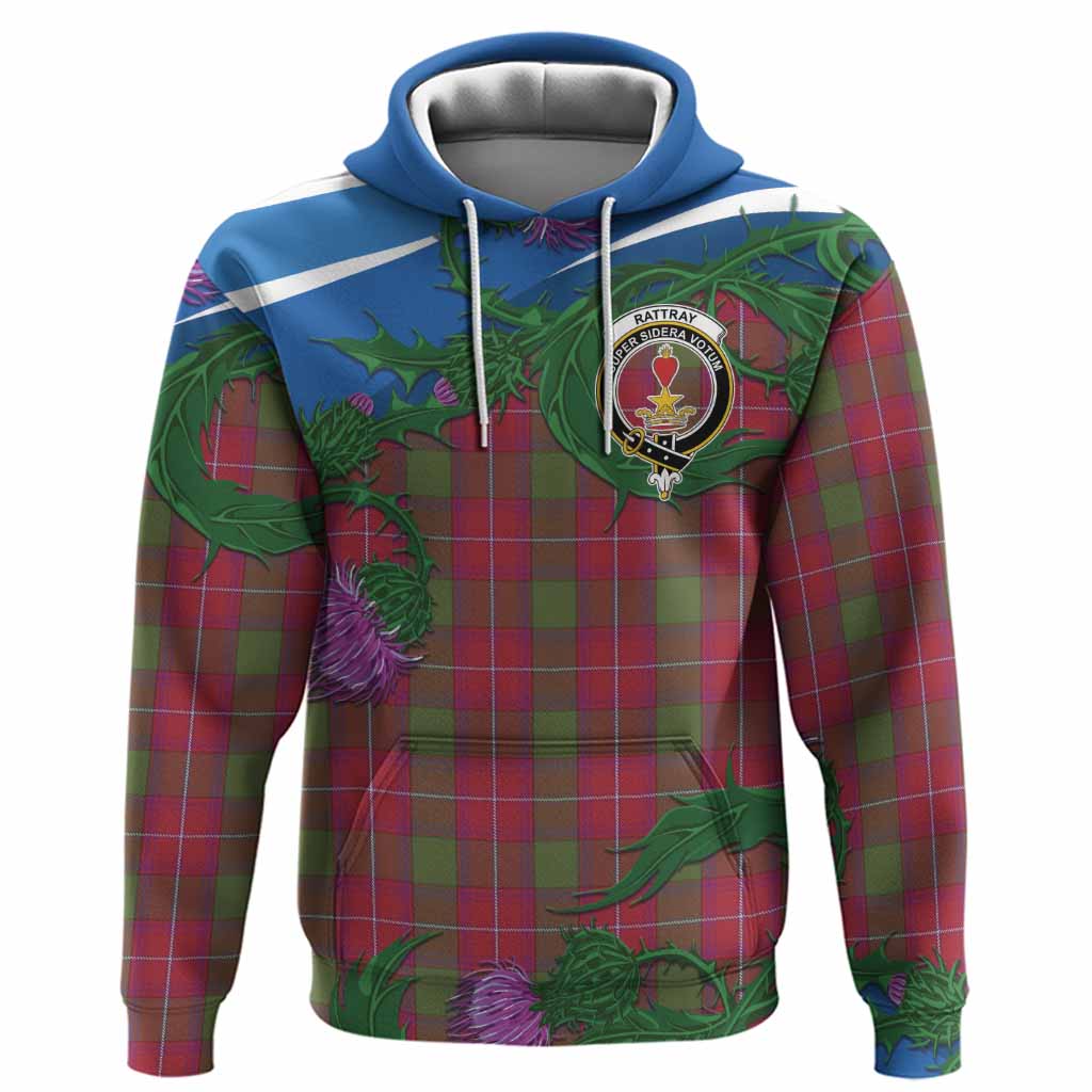 Rattray Tartan Family Crest Hoodie Thistle in Minimalism