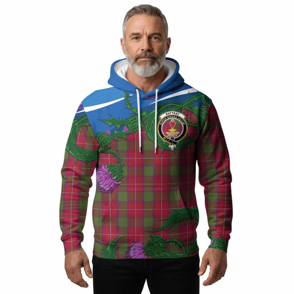 Rattray Tartan Family Crest Hoodie Thistle in Minimalism