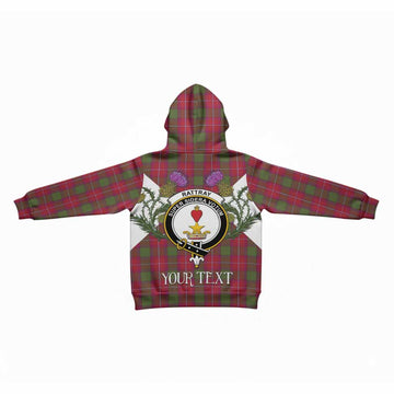 Rattray Tartan Family Crest Kid Hoodie Scottish Burns Night Thistle Floral