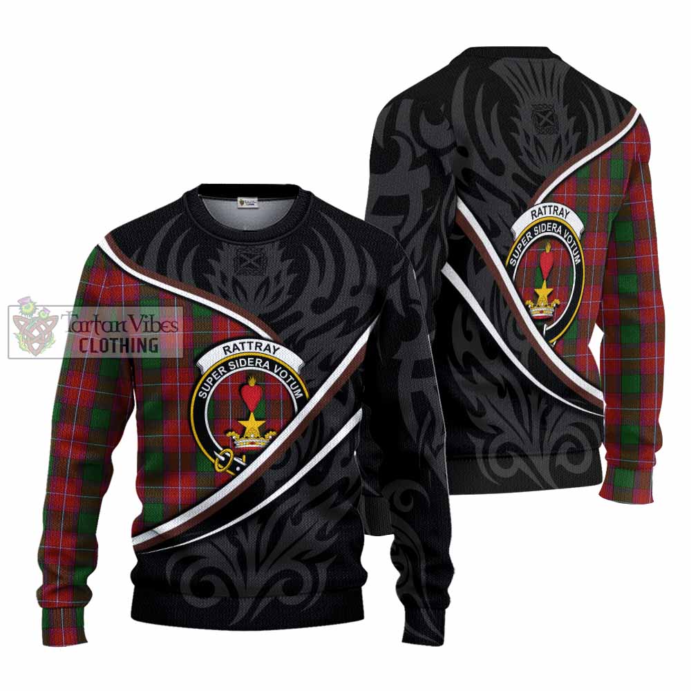 Rattray Tartan Family Crest Knitted Sweater Celtic Scottish Thistle Floral - Tartan Vibes Clothing
