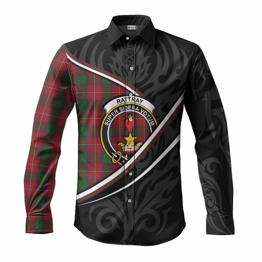 Rattray Tartan Family Crest Long Sleeve Button Shirts Celtic Scottish Thistle Floral - Tartan Vibes Clothing