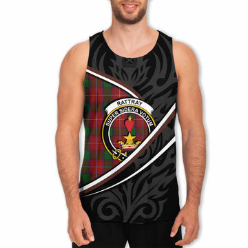 Rattray Tartan Family Crest Men Tank Top Celtic Scottish Thistle Floral
