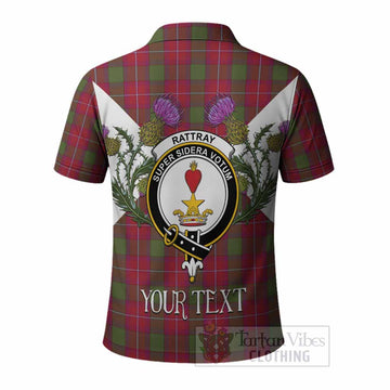 Rattray Tartan Family Crest Polo Shirt Scottish Burns Night Thistle Floral