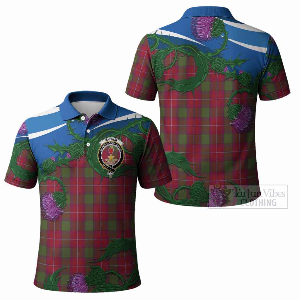 Rattray Tartan Family Crest Polo Shirt Thistle in Minimalism