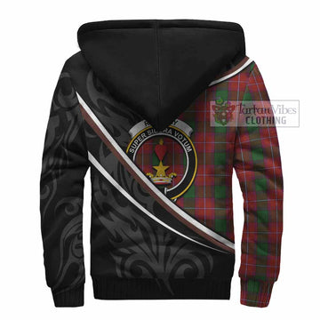 Rattray Tartan Family Crest Sherpa Hoodie Celtic Scottish Thistle Floral
