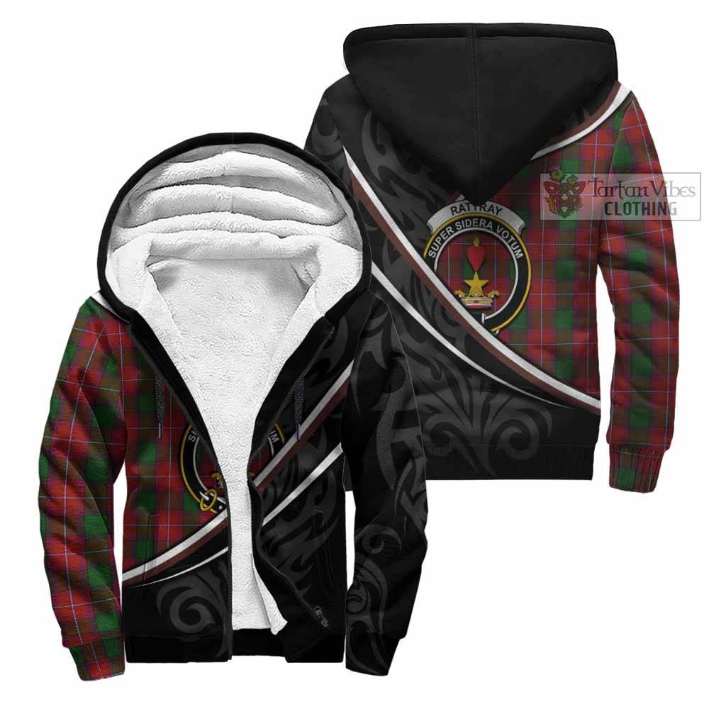 Rattray Tartan Family Crest Sherpa Hoodie Celtic Scottish Thistle Floral - Tartan Vibes Clothing