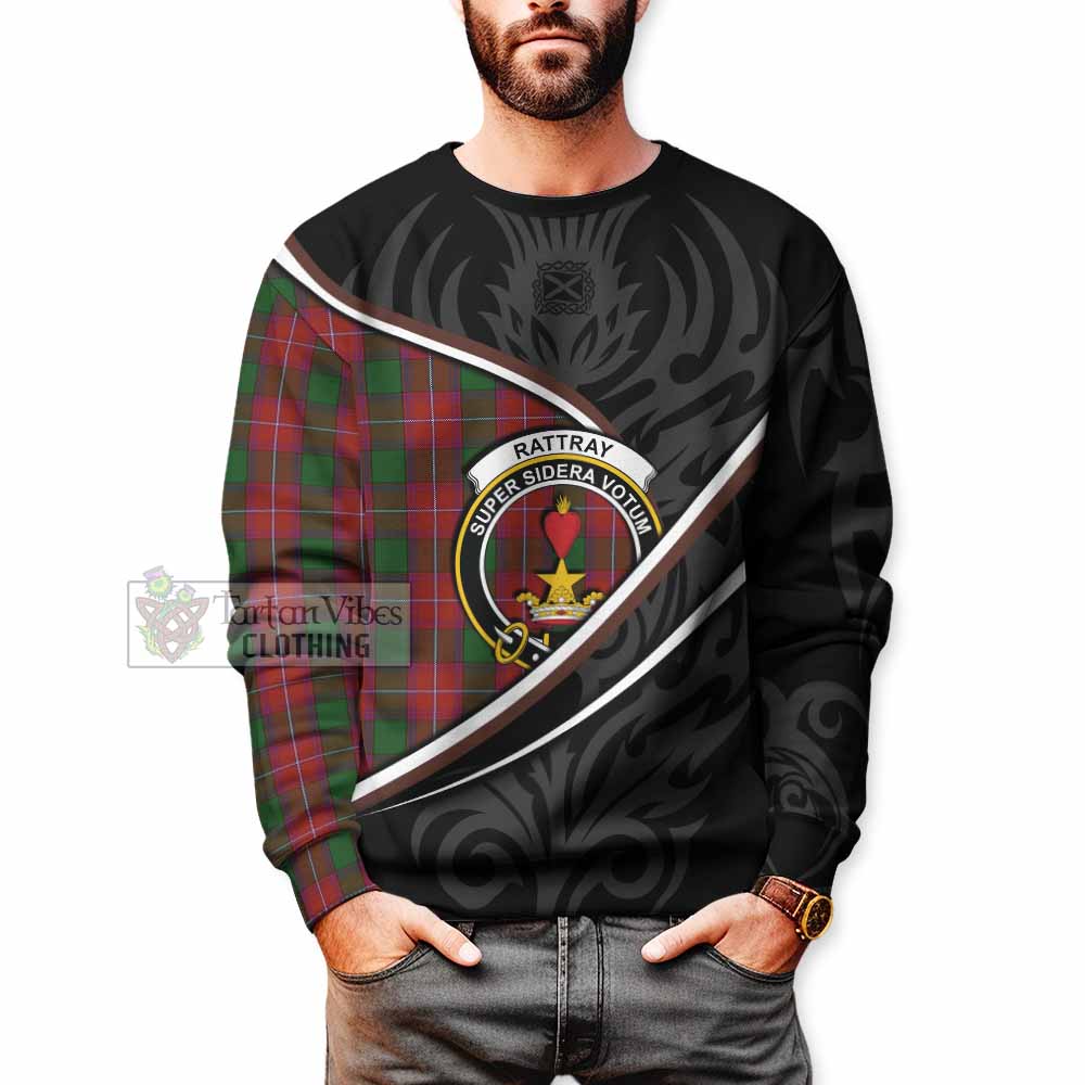 Rattray Tartan Family Crest Sweatshirt Celtic Scottish Thistle Floral - Tartan Vibes Clothing