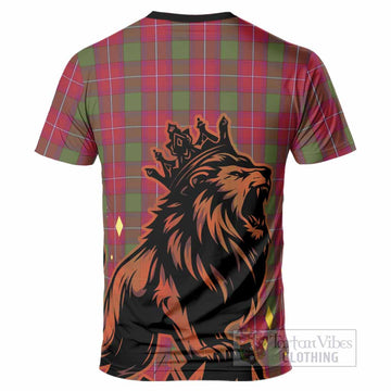 Rattray Tartan Family Crest T-Shirt Crowned Lion Roaring