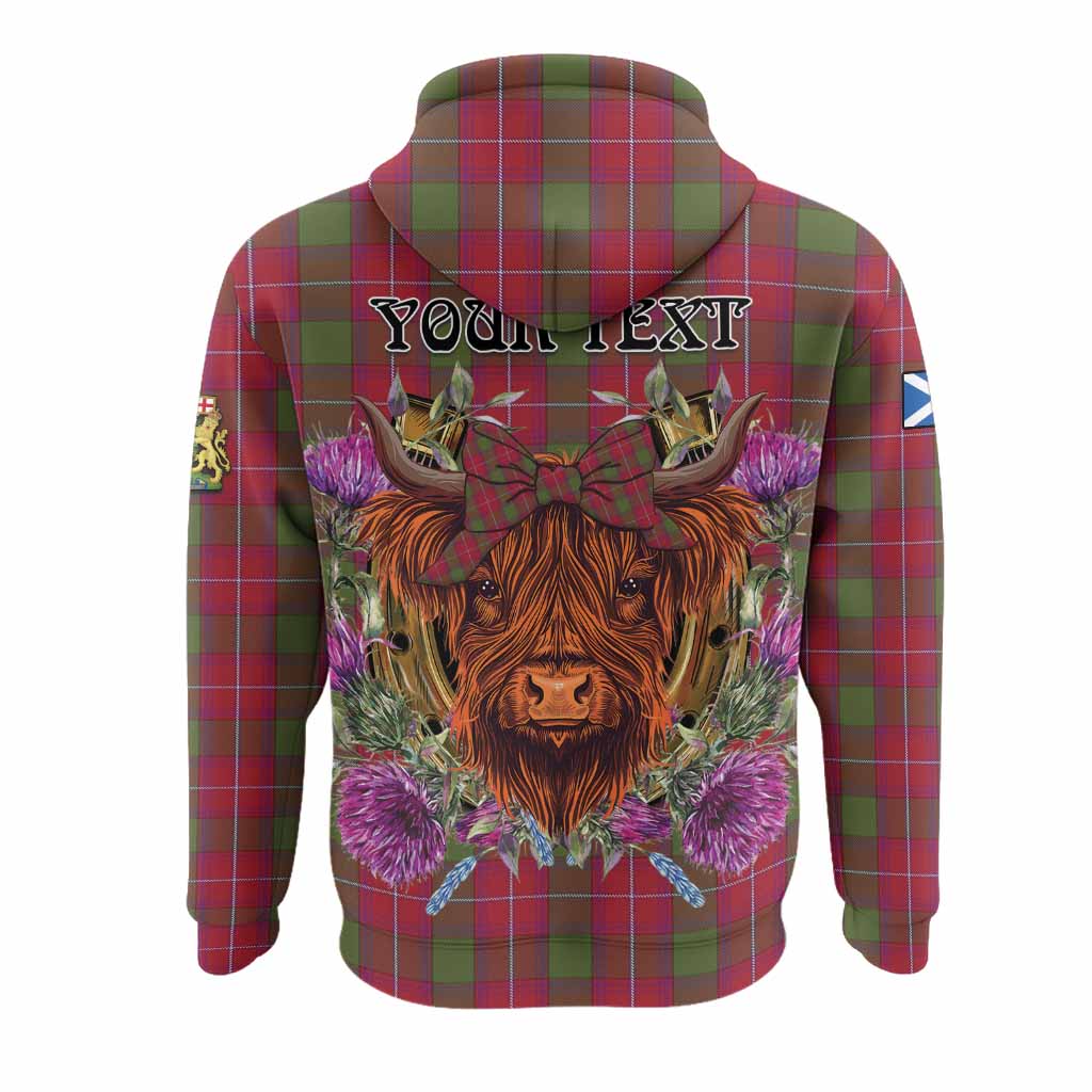 Rattray Tartan Hoodie Scottish Thistle Heilan Coo