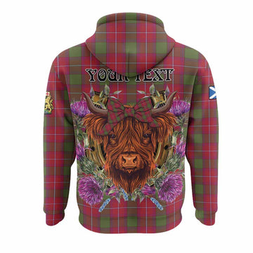 Rattray Tartan Hoodie Scottish Thistle Heilan Coo