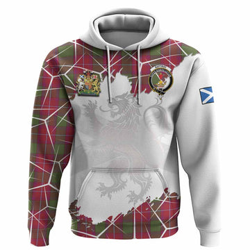 Rattray Tartan Hoodie with Family Crest and Lion Rampant Grunge Style