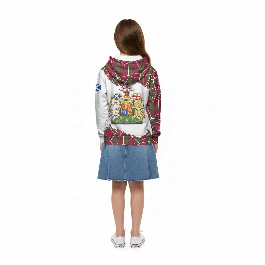 Rattray Tartan Kid Hoodie with Family Crest and Lion Rampant Grunge Style