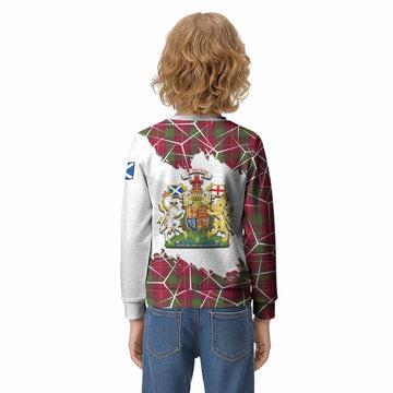 Rattray Tartan Kid Knitted Sweatshirt with Family Crest and Lion Rampant Grunge Style