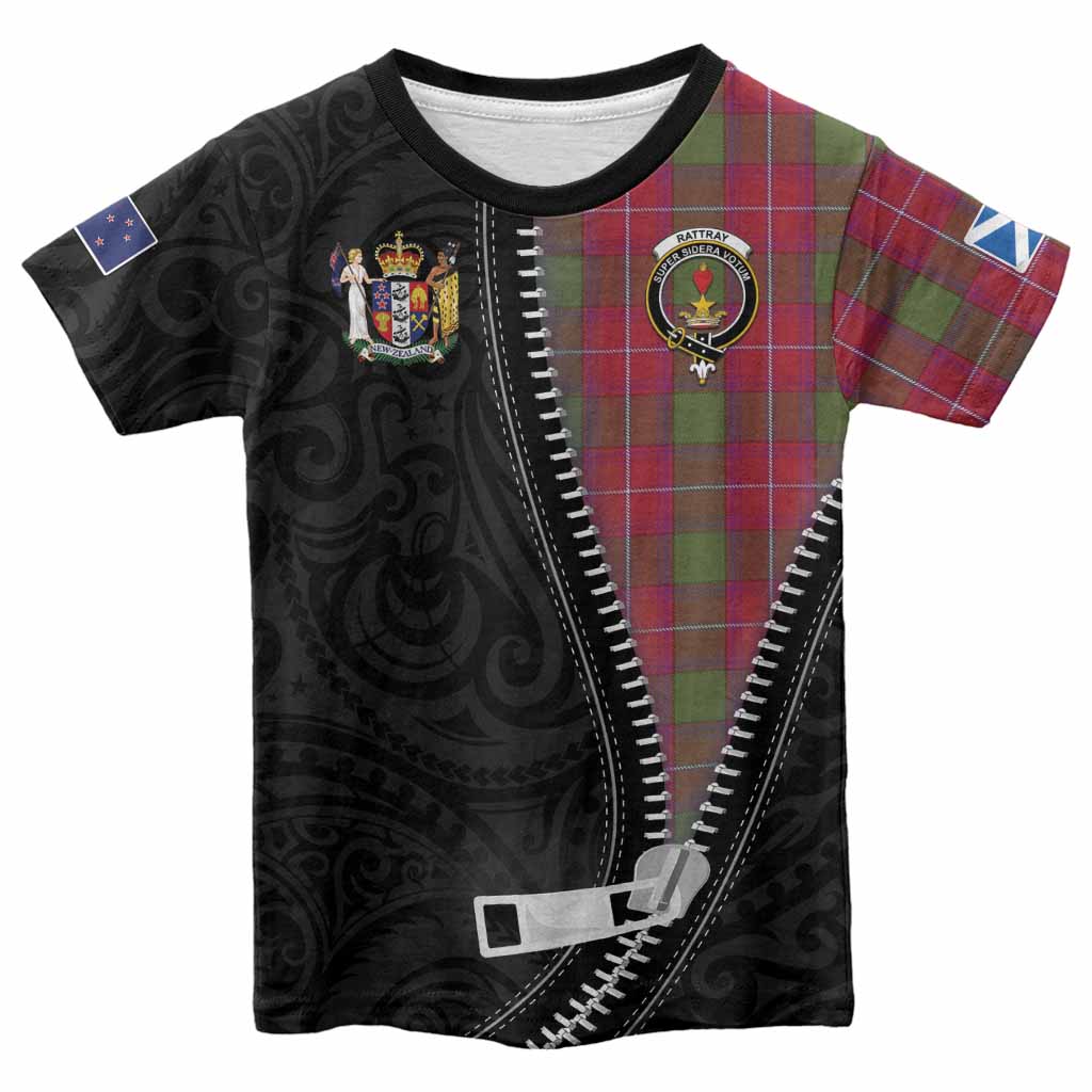 Rattray Tartan Kid T-shirt New Zealand Pattern Unique Zipper Stylized