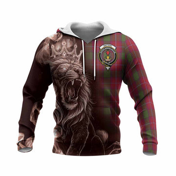 Rattray Tartan Knitted Hoodie Roaring Lion Heritage