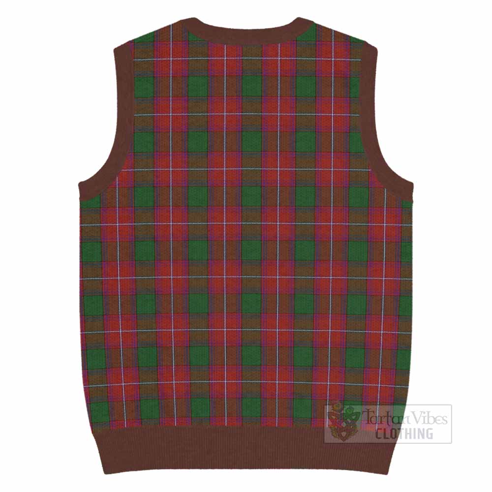 Rattray Tartan Knitted V-Neck Vest with Family Crest - Tartan Vibes Clothing