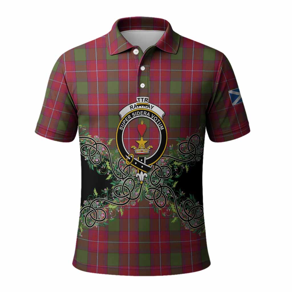 Rattray Tartan Polo Shirt Thistle Scottish Spirit