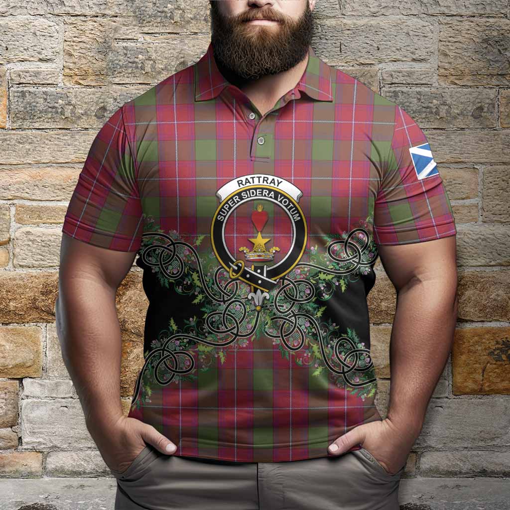Rattray Tartan Polo Shirt Thistle Scottish Spirit