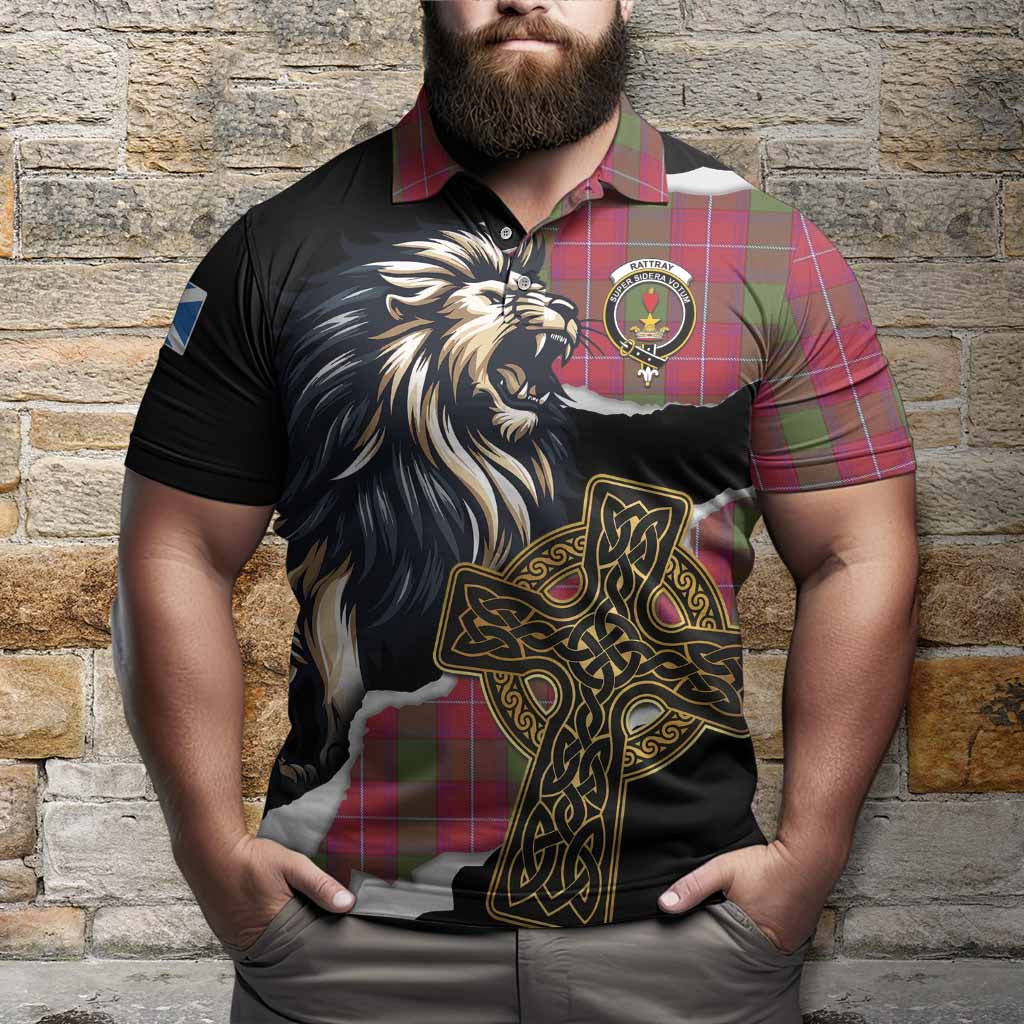 Rattray Tartan Scottish Polo Shirt Lion Celtic Heritage