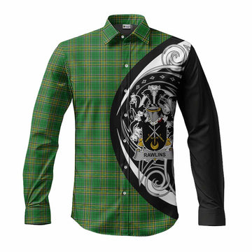 Rawlins Irish Clan Long Sleeve Button Shirt Celtic Circle Style Men's Shirt S - Tartan Vibes Clothing