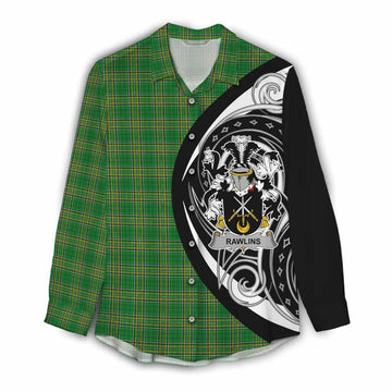 Rawlins Irish Clan Women's Casual Shirt Celtic Circle Style Female - Tartan Vibes Clothing