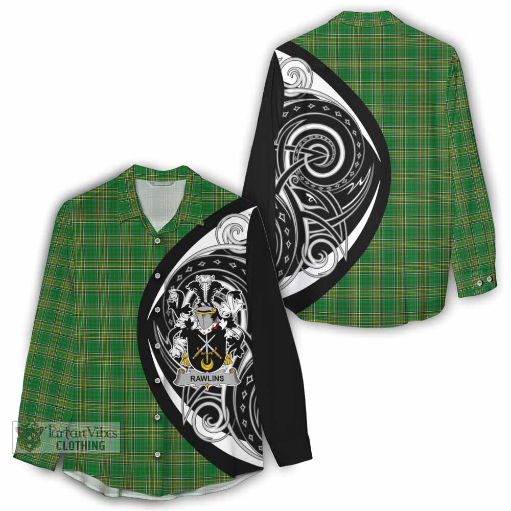 Rawlins Irish Clan Women's Casual Shirt Celtic Circle Style - Tartan Vibes Clothing