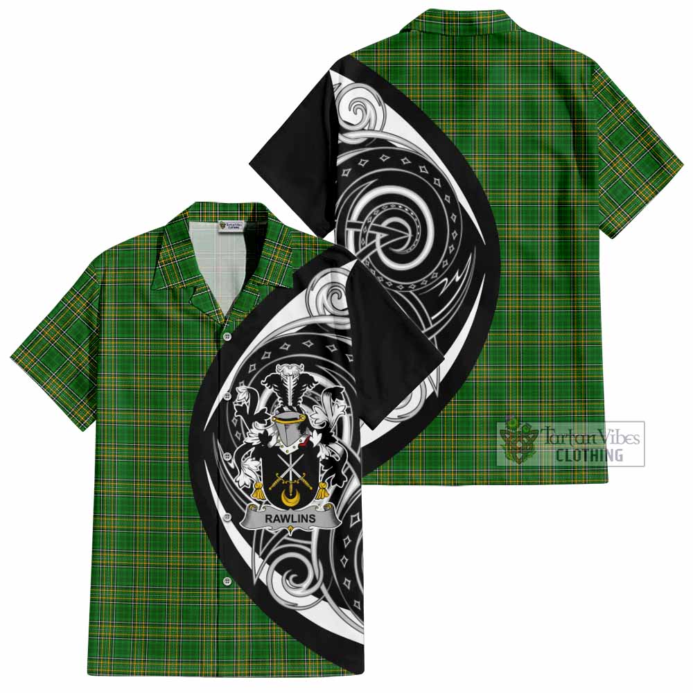 Rawlins Irish Clan Hawaiian Shirt Celtic Circle Style - Tartan Vibes Clothing