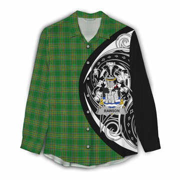 Rawson Irish Clan Women's Casual Shirt Celtic Circle Style Female - Tartan Vibes Clothing