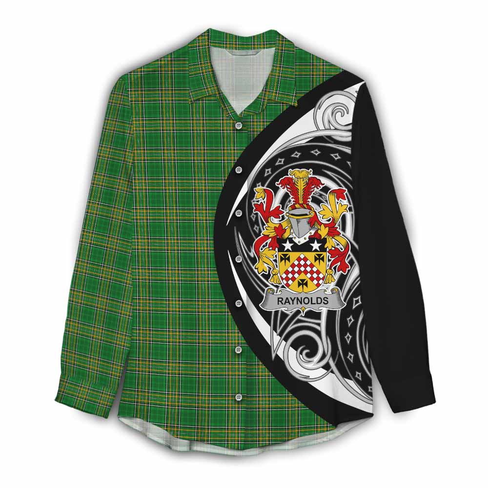 Raynolds Irish Clan Women's Casual Shirt Celtic Circle Style Female - Tartan Vibes Clothing