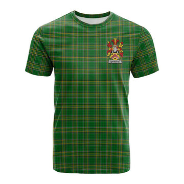 Raynolds Irish Clan Tartan Cotton T-shirt with Coat of Arms