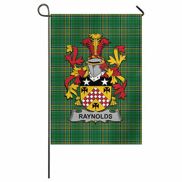 Raynolds Irish Clan Tartan Garden Flag with Coat of Arms